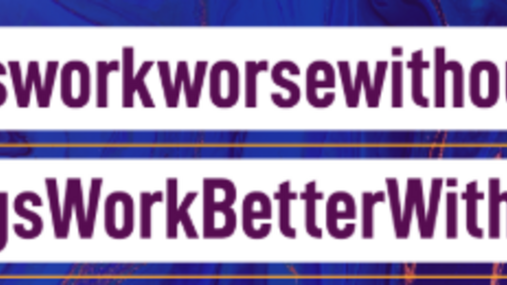 Writing on a white background that says #hashtagsworkworsewithoutcapitals and #HashtagsWorkBetterWithCapitals  image