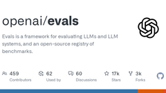 Evals is a framework for evaluating LLMs and LLM systems, and an open-source registry of benchmarks. image