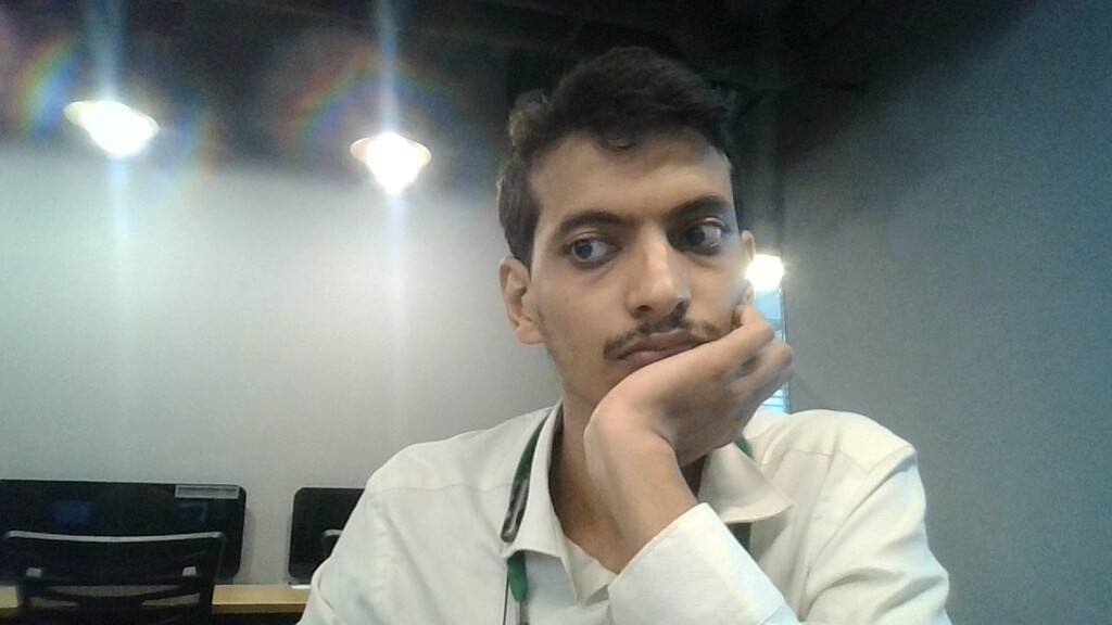 A selfie taken on the first day of my work.