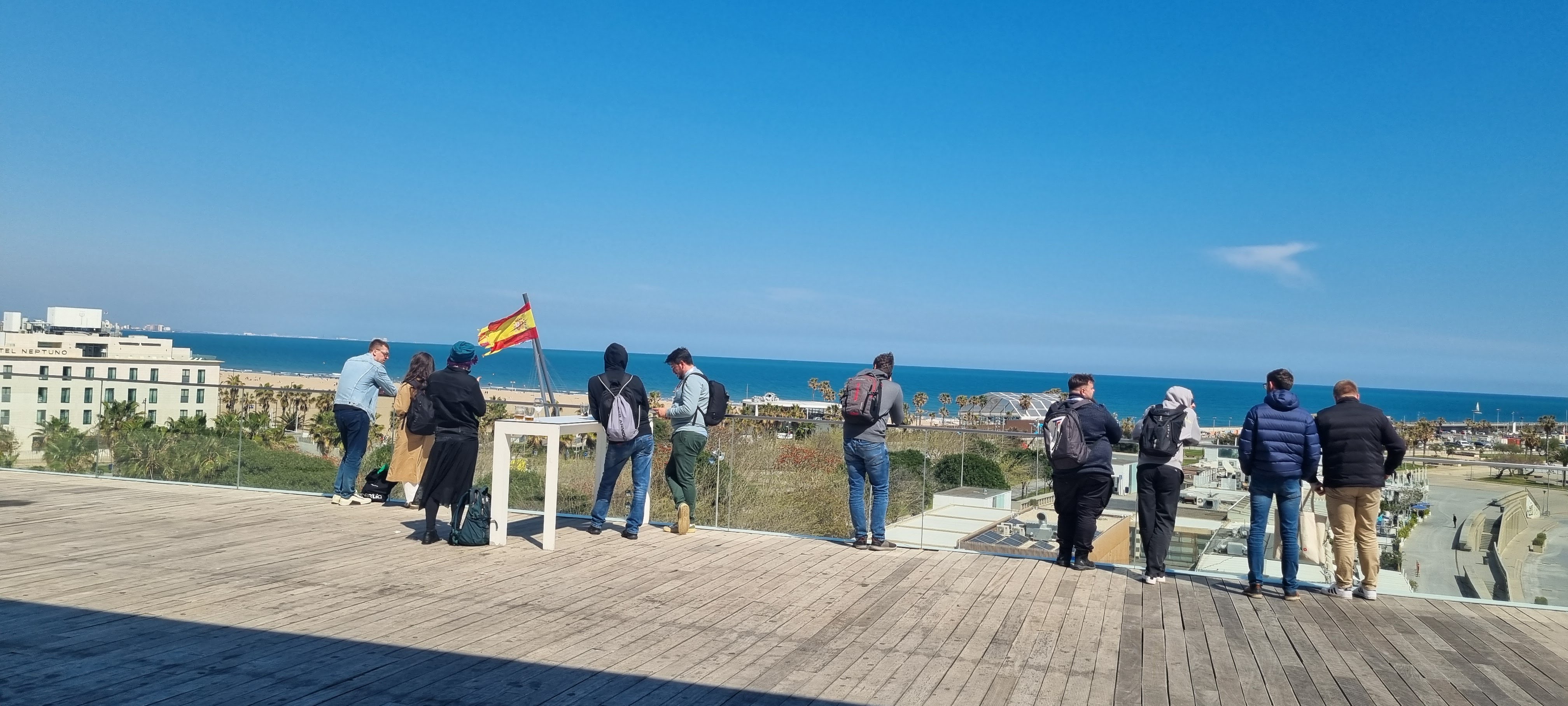 People hanging out in the sun