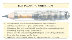At the Leeds Testing Atelier I spoke about how we, as testers, can go from being gatekeepers to being quality coaches. One of the practical suggestions was to facilitate a test planning workshop wi... image