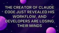 The creator of Claude Code just revealed his workflow, and developers are losing their minds image