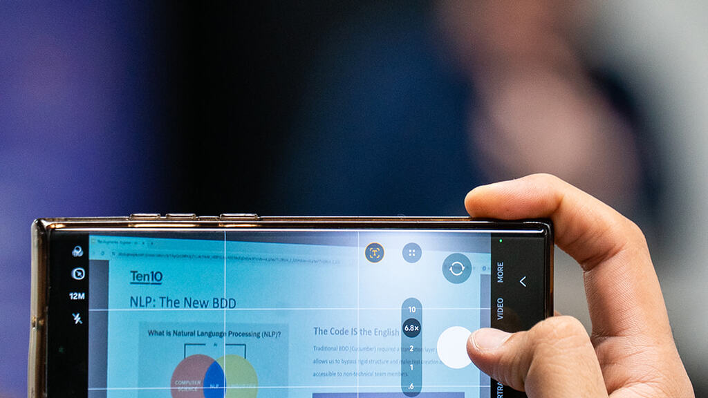 Photo of a phone taking a photo.