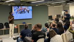 03/04/2025. Another milestone for Eamon Droko. His first time speaking at a meetup and what a wonderfully kind and inspirational talk it was. Eamon shared gratitude for the Ministry of Testing comm... image
