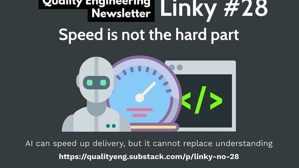 Linky #28 - Speed is not the hard part image image