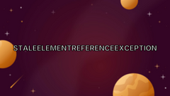 StaleElementReferenceException image