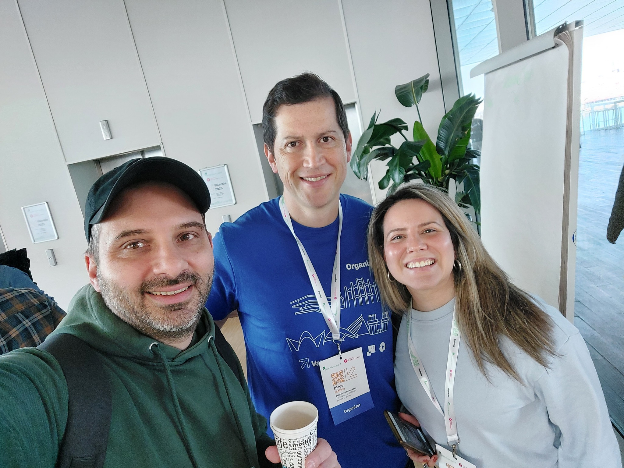 The Athens team with Diego Molina, lead developer and organizer of Selenium