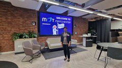 MoT Manchester image being used as a background for a photoshoot (part 2) image