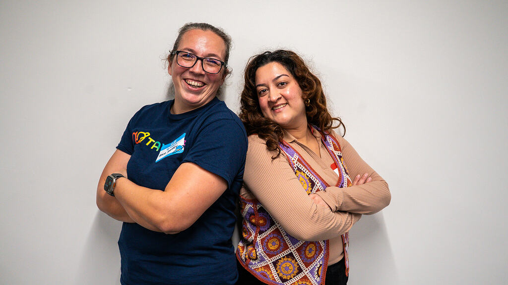 Rosie Sherry and Ayesha Saeed up to mischief!
