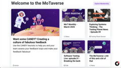 An image of the main page of the Ministry of Testing website. My first article displays in the upper left-hand corner.  image