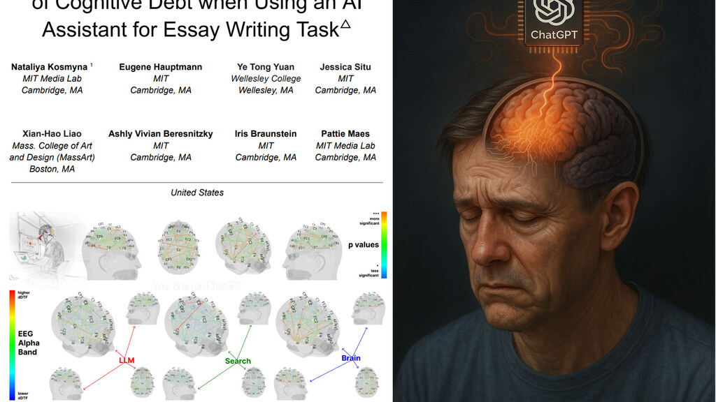 MIT Study Finds Artificial Intelligence Use Reprograms the Brain, Leading to Cognitive Decline image