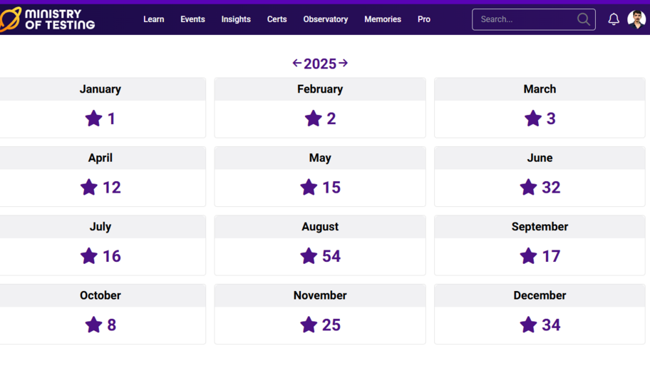 In 2025 My MoT dashboard has more stars than my night sky ⭐😄 image
