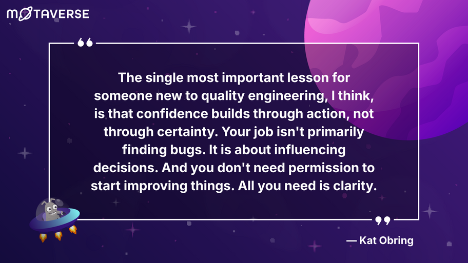 The single most important lesson for someone new to quality engineering image