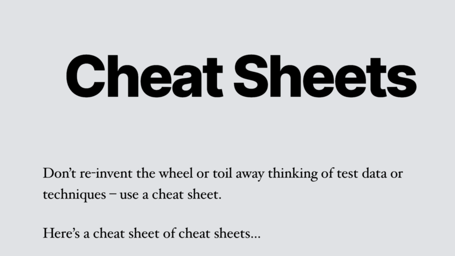 Cheat sheets of cheat sheets image