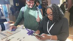 Petros Plakogiannis and Angie Jones pairing on adding memories to MoT at Selenium Conference image