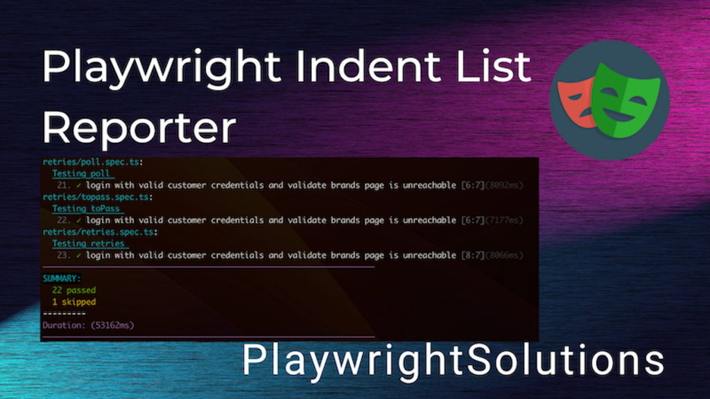👀 Playwright Indent List Reporter image image