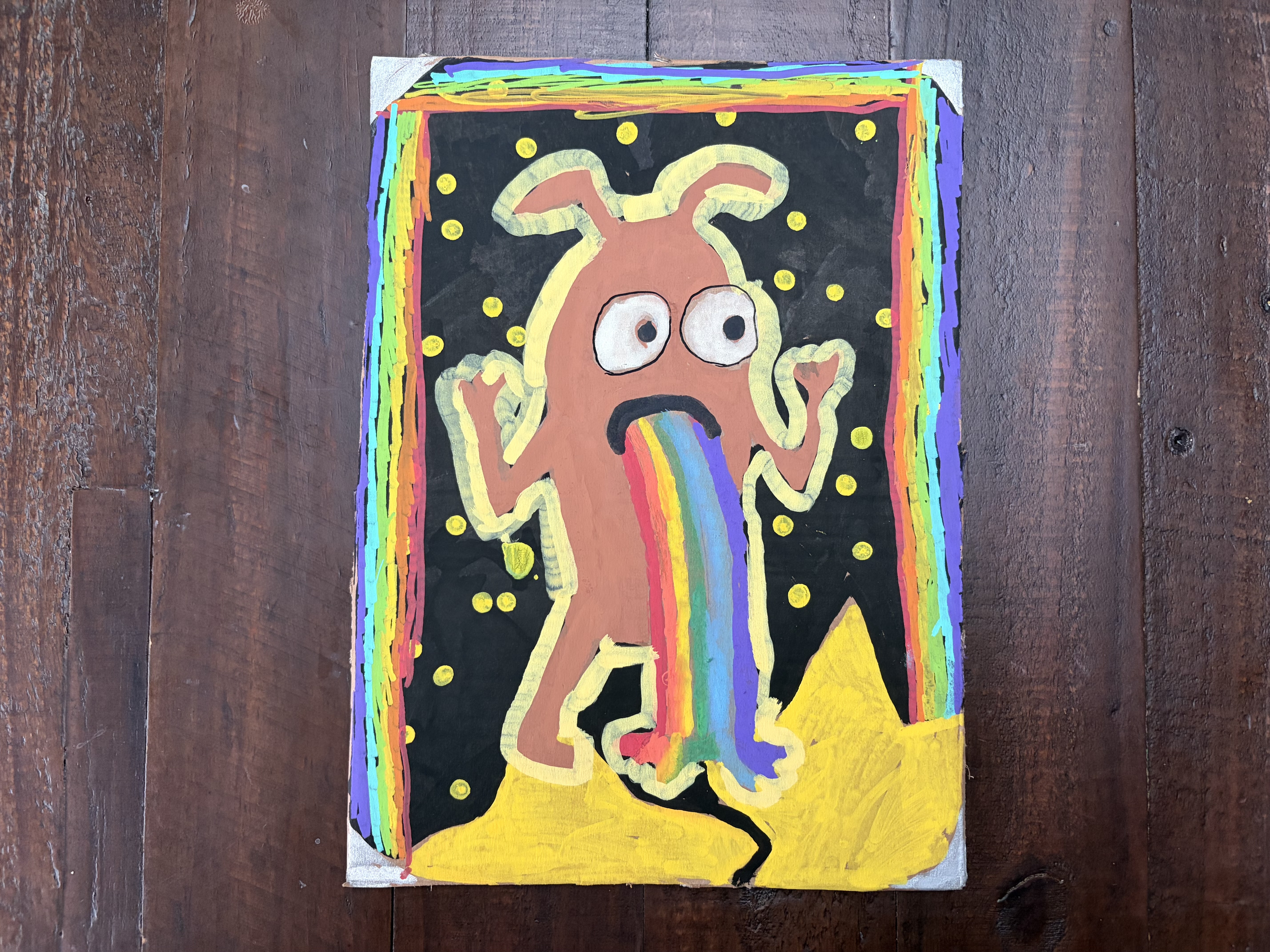 Rainbow Vomit Bug as art image