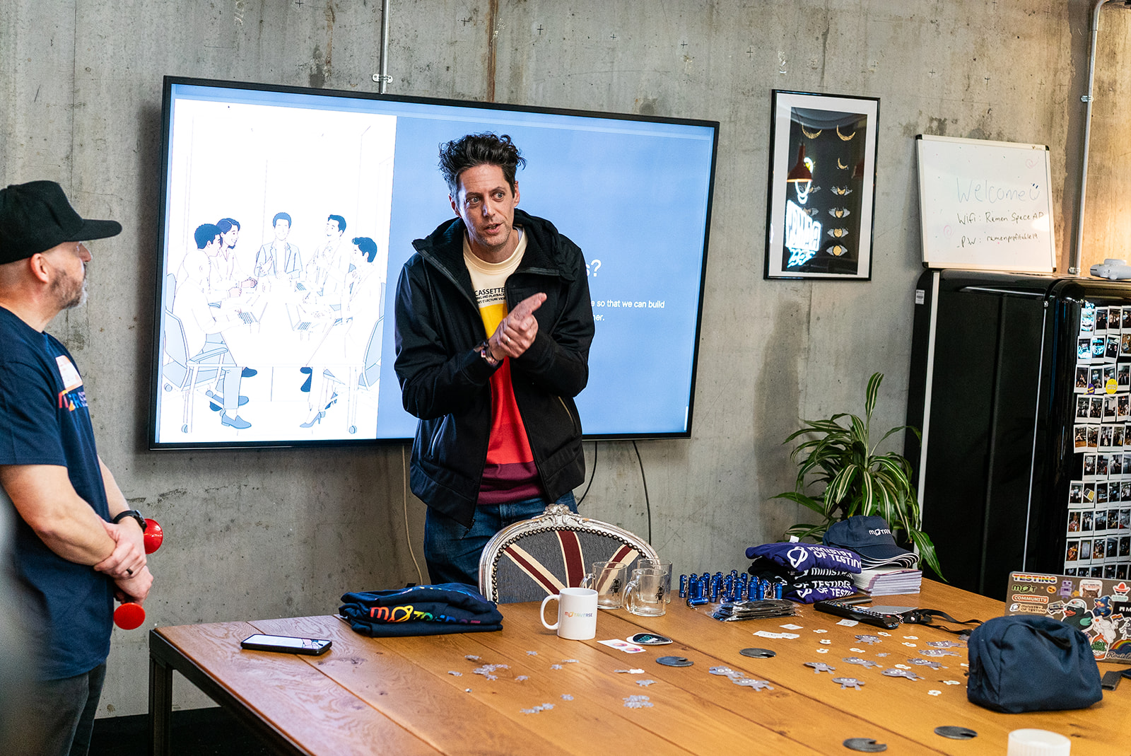 A photo of Will Head delivering a great 99 second talk at MoT London