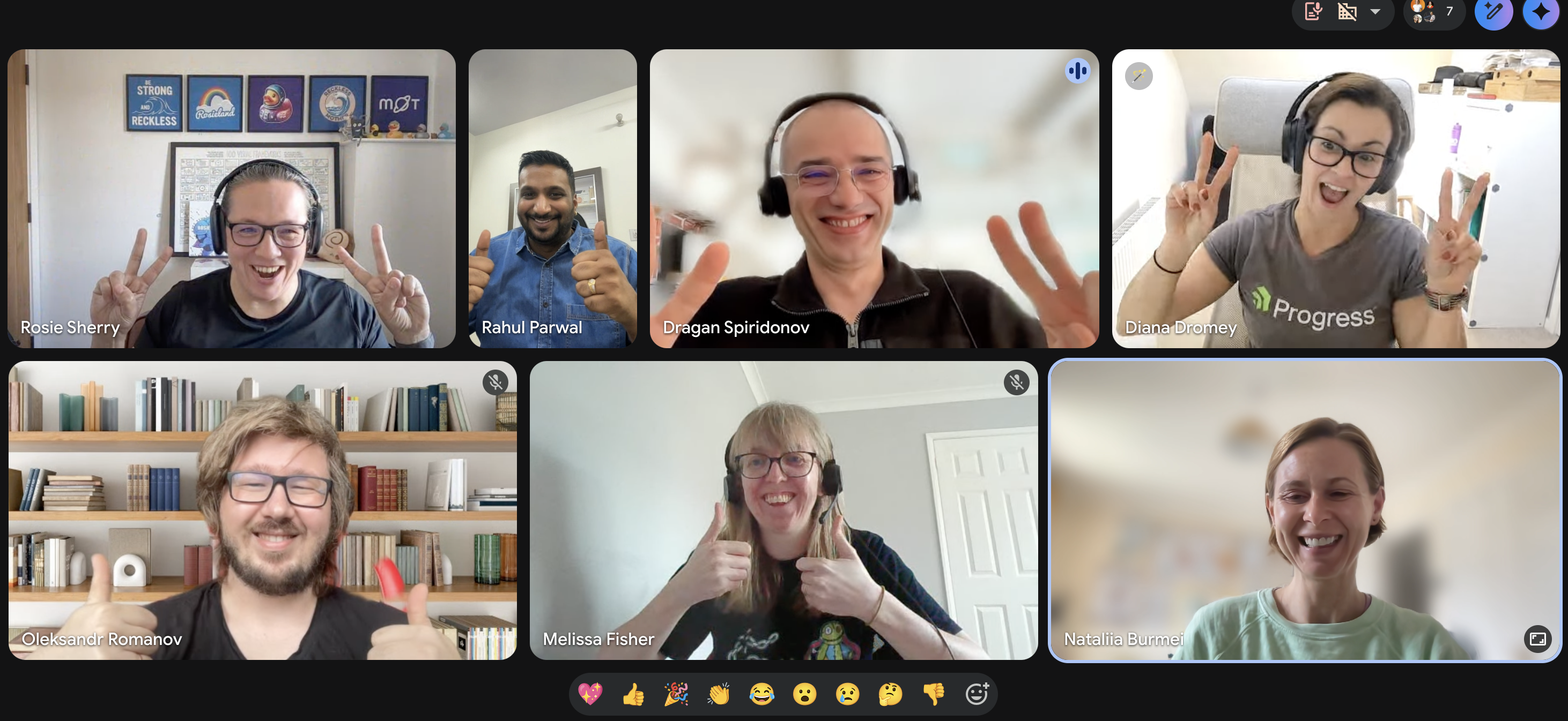 Motaverse AI chapter leads. 7 people, smiling while having a casual catch up. image