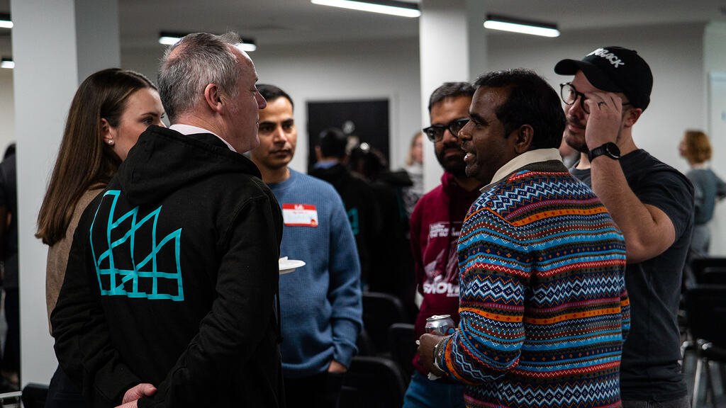 Quality people chattering away at MoT London.