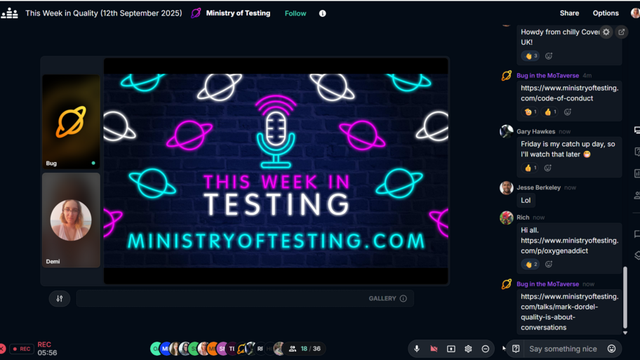 That time Bug co-hosted This Week In Testing image