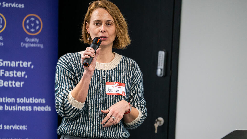 Nataliia Burmei talks for 99 seconds at MoT London  image