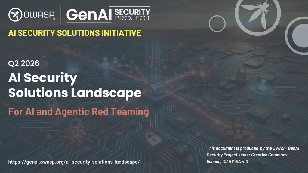 AI Security Solutions Landscape For AI and Agentic Red Teaming Q2 2026 image