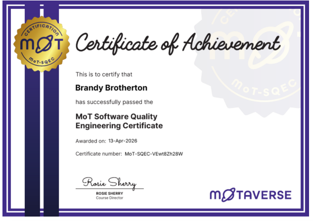 Picture of certification image