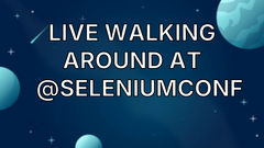 Live walking around at ‪@seleniumconf‬ image