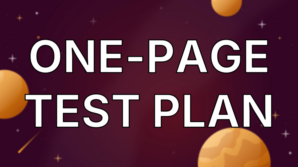 One-Page Test Plan image