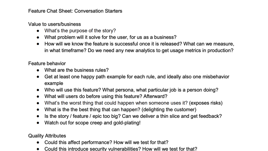 Feature Chat Sheet: Conversation Starters  image