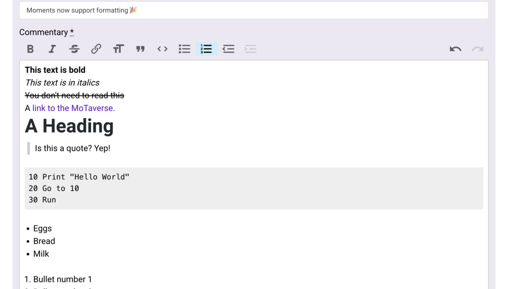 A screenshot of a multi-formatted web page post. image