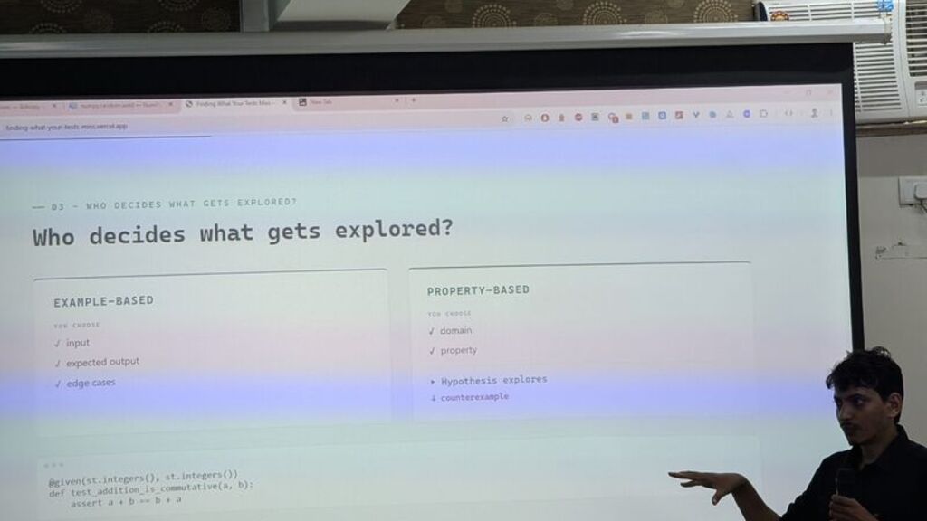 A still from my first Developer's meetup image