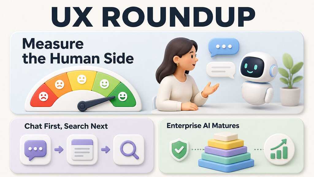UX Roundup: UX Benchmark | Impact of AI Mentions | Character Design Workflow | AI Maturity | UX Hero: Stu Card | Micr... image