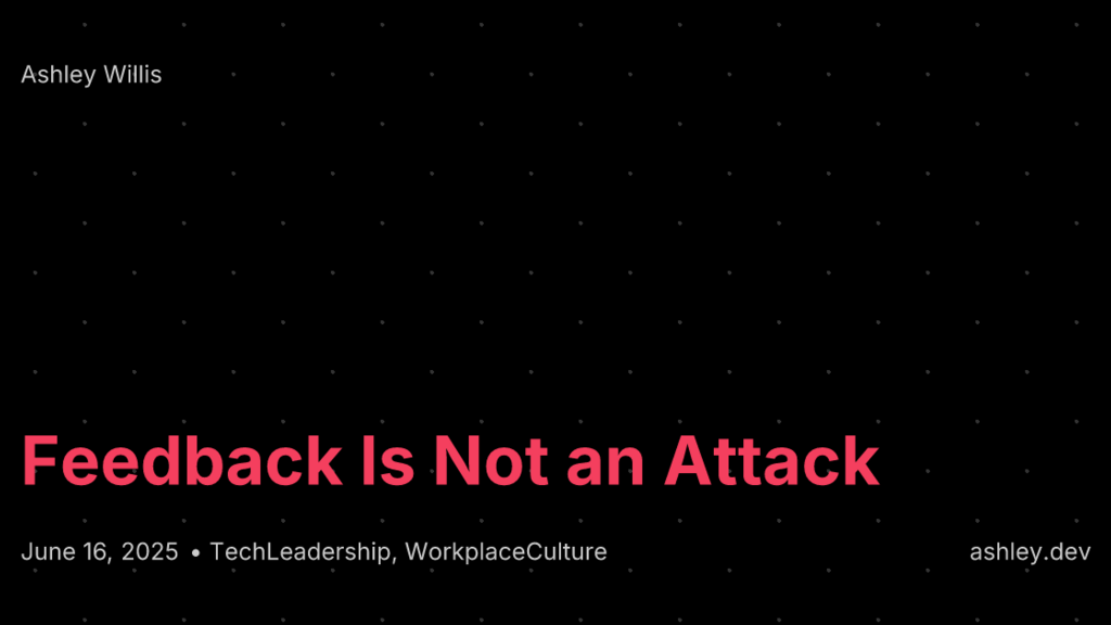 Feedback Is Not an Attack image
