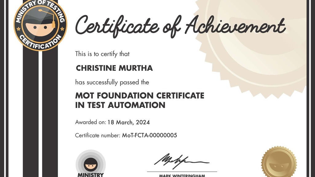 MoT Foundation Certificate in Test Automation image