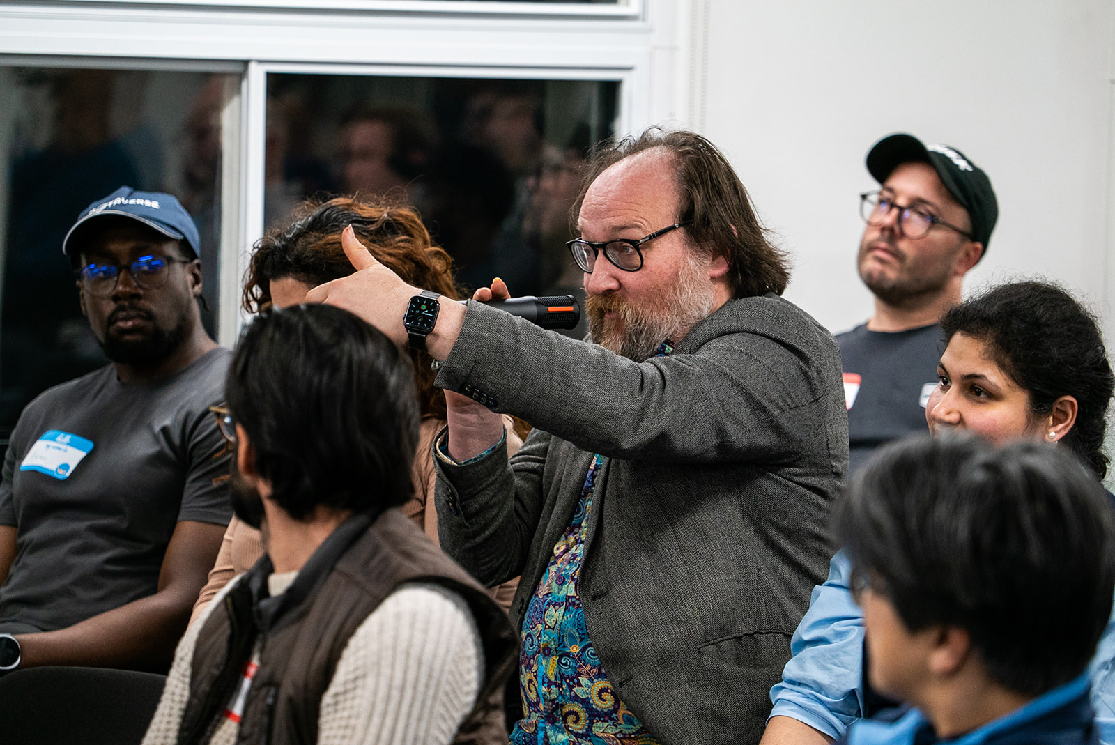 Neil asking a question from the audience