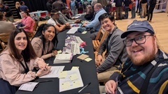 Talking about Devs writing tests and pair testing during lean coffee at MoTacon 2025. image