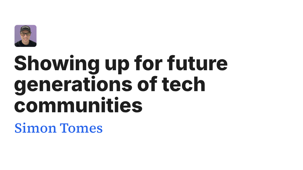 Showing up for future generations of tech communities image