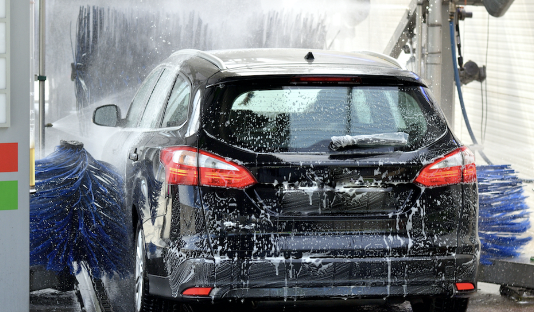 A photo of a car at a car wash image