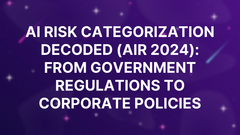 AI Risk Categorization Decoded (AIR 2024): From Government Regulations to Corporate Policies image