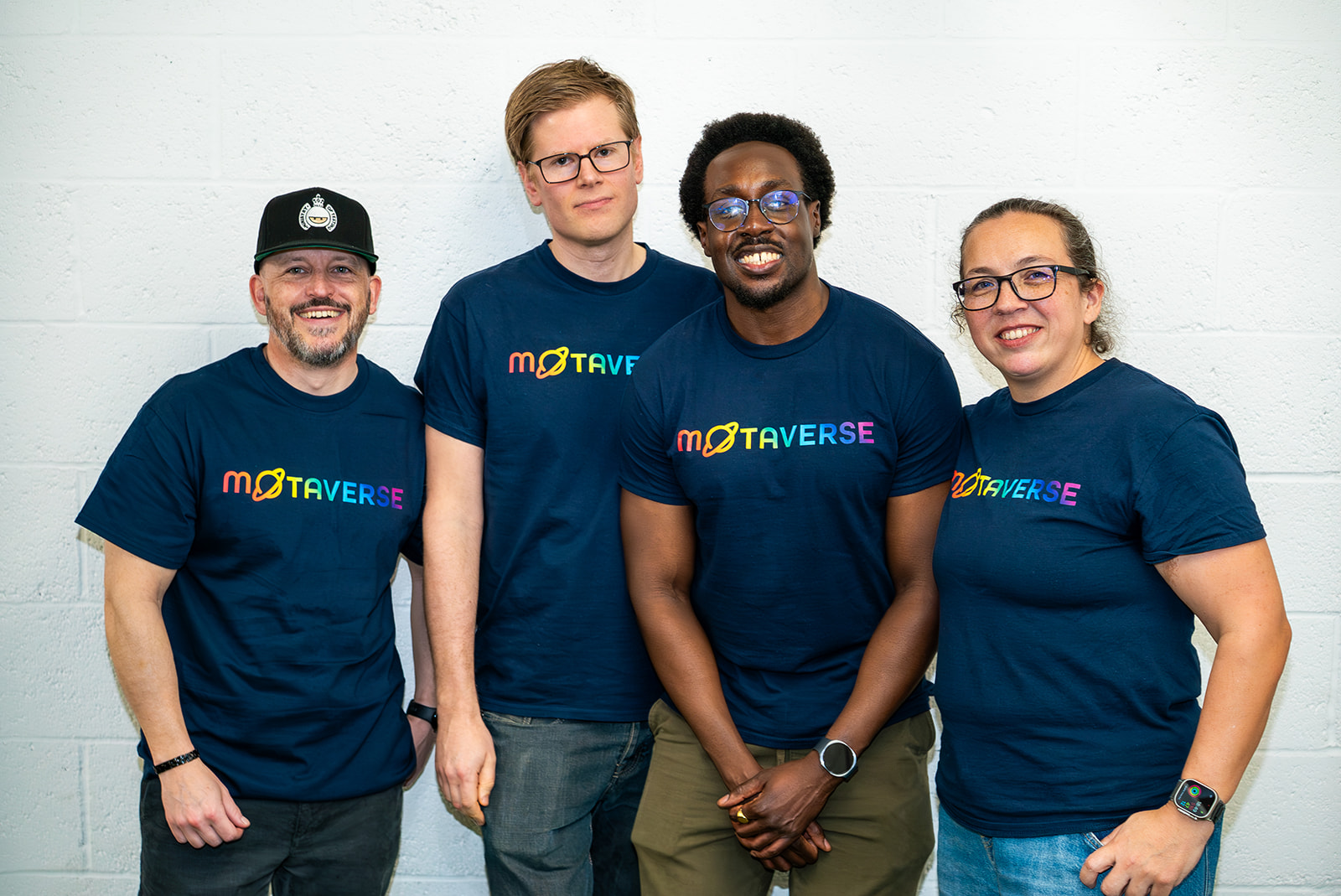 A photo of the MoTaverse team at MoT London