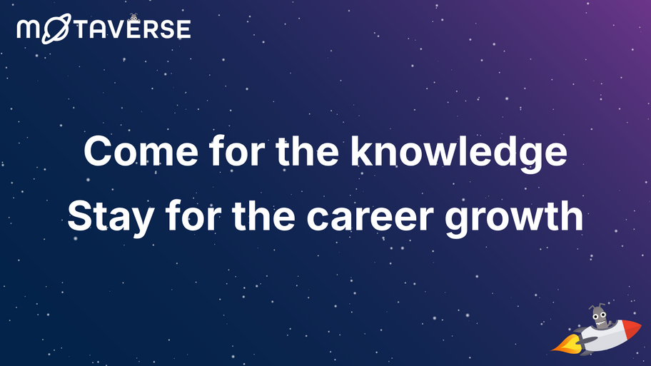 Come for the knowledge, stay for the career growth  image