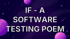 If - A software testing poem image
