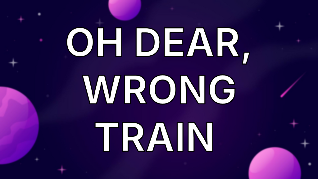 Oh dear, wrong train  image