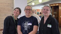 A lovely moment from Leeds Testing Atelier; folks excited to meet, in their words, "the Rosie Sherry!"

Rosie is pictured here with Layla Abbott and another attendee, both newer to testing and pa... image