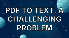 PDF to Text, a challenging problem image