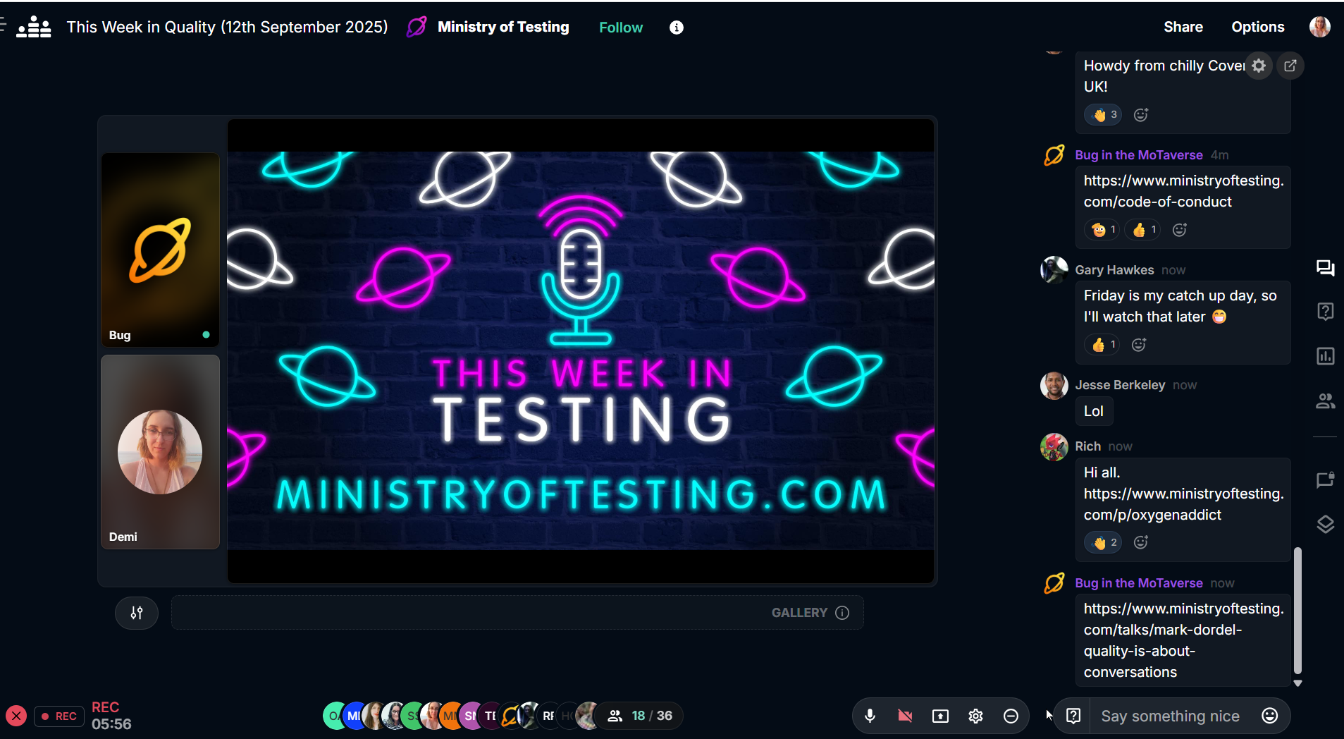 screenshot of TWIT episode 104 where Demi Van Malcot and Bug are seen as hosts of the podcast