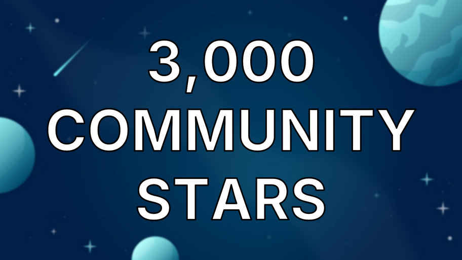 3,000 Community Stars image