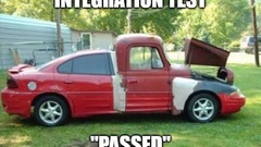 Not really a story. But when I saw the picture it immediately made me think of how sometimes different software components are hacked together to create an integrated system image